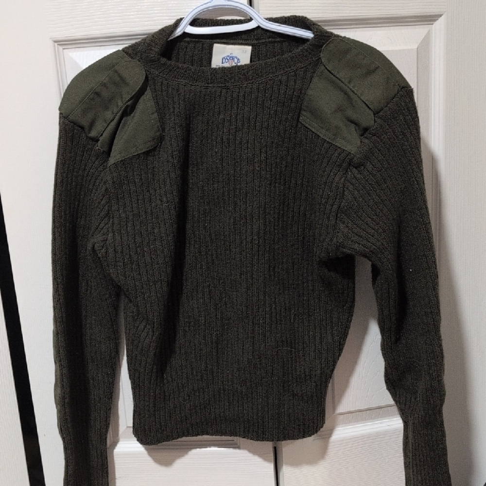 Classic Olive Crewneck Sweater